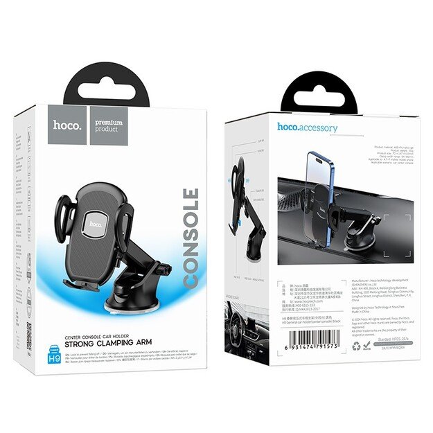 Automobilinis telefono laikiklis Hoco H9 (dashboard) juodas 5