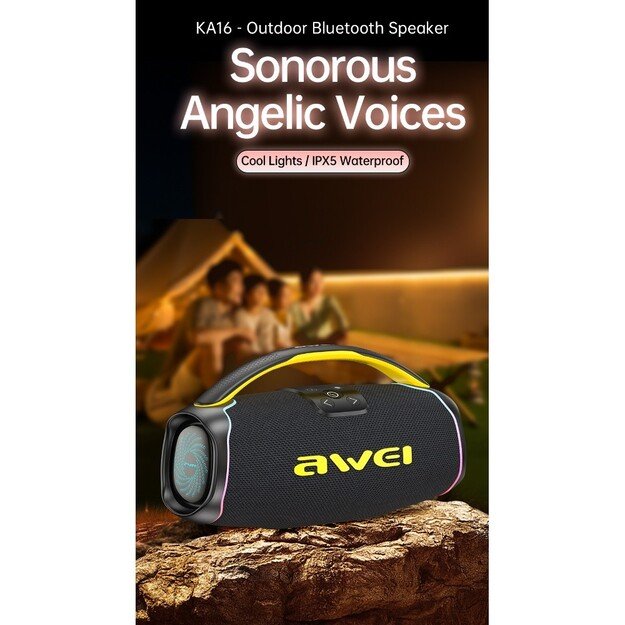 Bluetooth ne&scaron;iojamas garsiakalbis Awei KA16 60W juodas 4