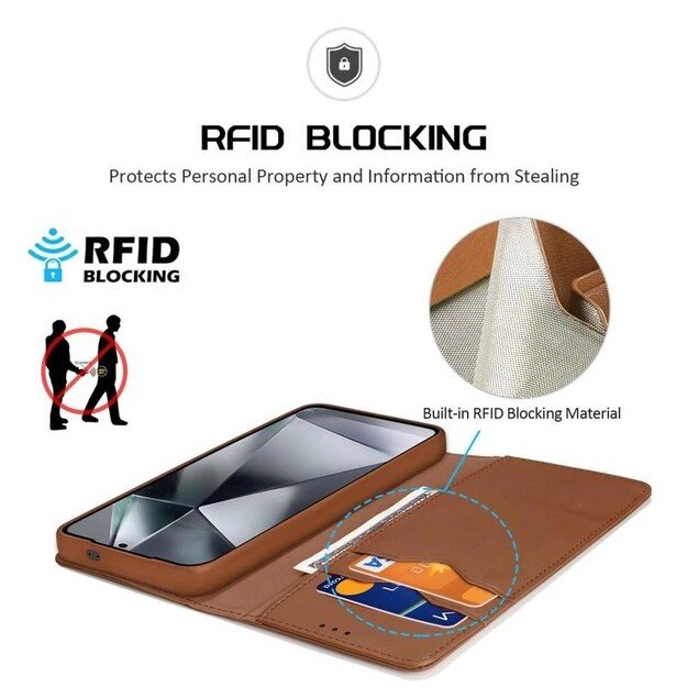 Dėklas Dux Ducis Hivo skirtas Samsung S938 S25 Ultra rudas 1