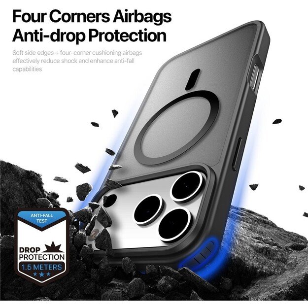 Dėklas Dux Ducis Yind Apple iPhone 17 Pro Max juodas 7