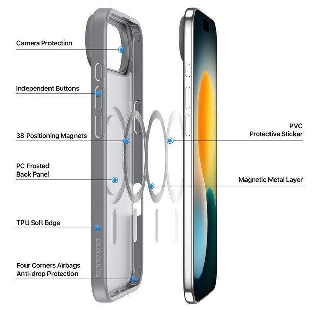 Dėklas Dux Ducis Yind Apple iPhone Air pilkas 3