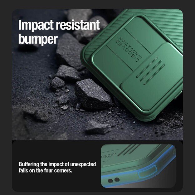 Dėklas Nillkin CamShield Pro Samsung S926 S24 Plus žalias 1