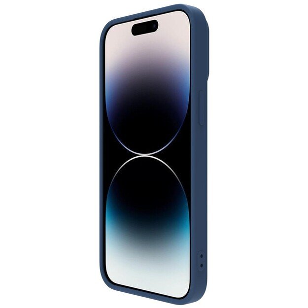 Dėklas Nillkin CamShield Silky Silicone Apple iPhone 15 Pro Max tamsiai mėlynas 3
