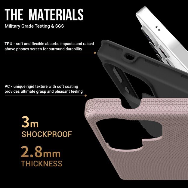 Dėklas Perfectionists Triangle Case Samsung S928 S24 Ultra rožinio aukso 3