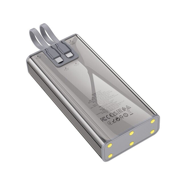 I&scaron;orinė baterija Power Bank Hoco J104A Discovery Edition 22.5W 20000mAh pilka 3