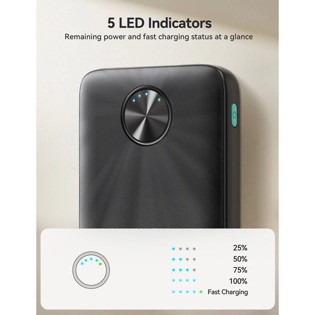 I&scaron;orinė baterija Power Bank Joyroom JR-PBF15 22.5W 10000mAh juoda 4