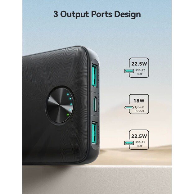 I&scaron;orinė baterija Power Bank Joyroom JR-PBF15 22.5W 10000mAh juoda 3