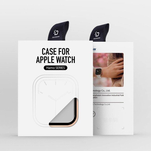 LCD apsauginis stikliukas/dėklas Dux Ducis Hamo Apple Watch 41mm rožinis 4