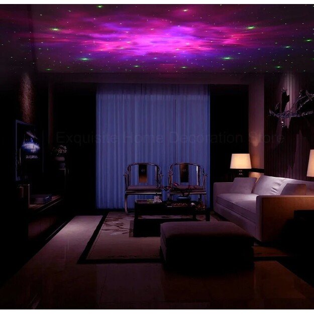 LED 3D galaktikų ir žvaigždžių projektorius Reach Mini Astronaut, juodas 4