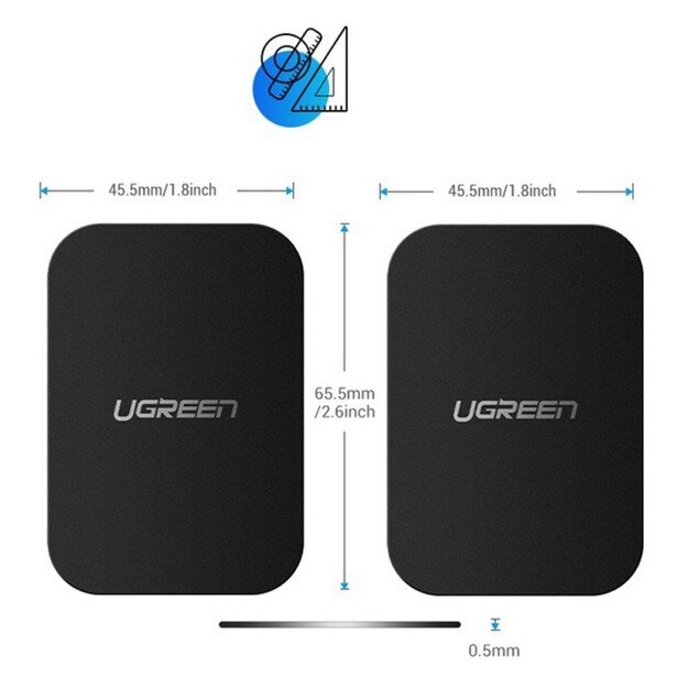 Metalinės plok&scaron;telės magnetiniam telefono laikikliui Ugreen LP123 2 vnt. (50869) 4