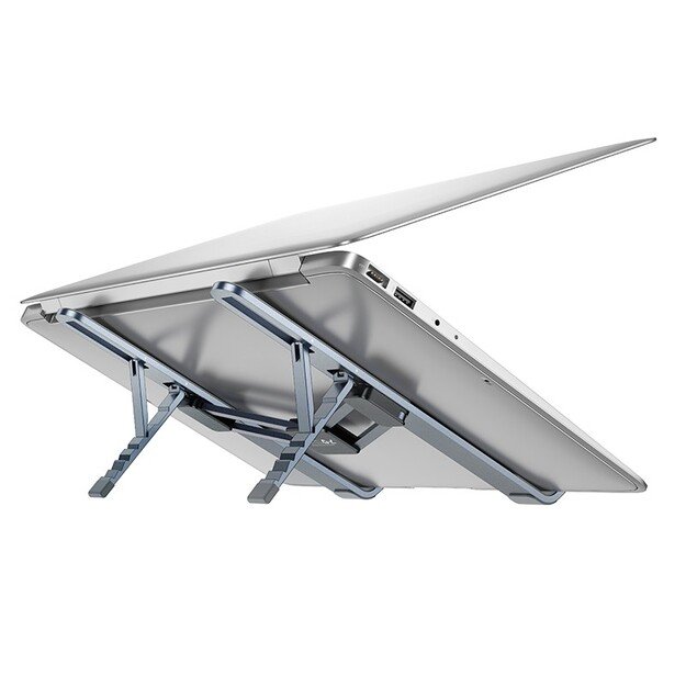 Sulankstomas ne&scaron;iojamo kompiuterio stovas Borofone BH117 pilkas 3