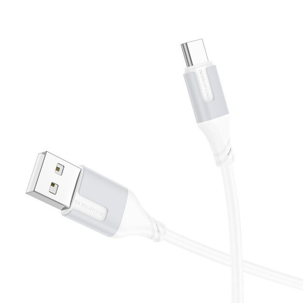 USB kabelis Borofone BX101 USB-A to USB-C 1.0m baltas 1