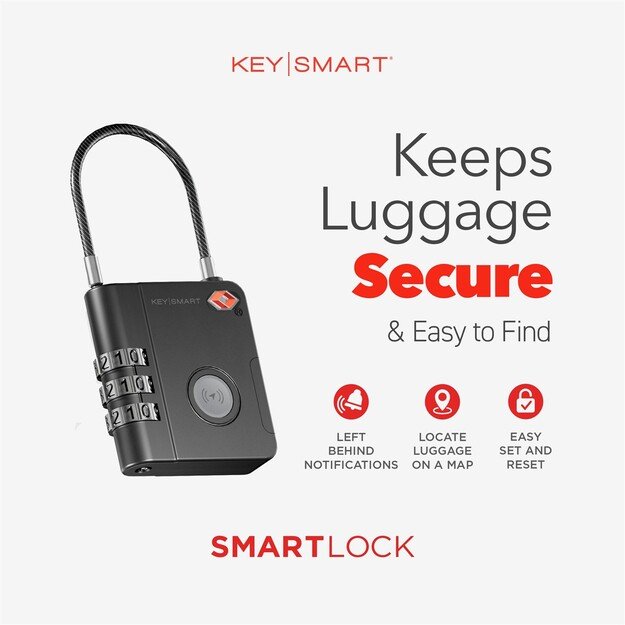 KEYSMART SmartLock  TSA Approved Find My Lock, Black 2
