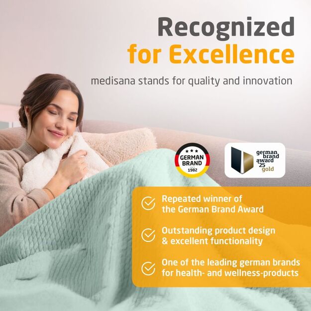 Medisana HB 417 Heated blanket sage green 1