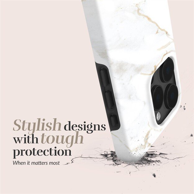 MIO White Marble Magsafe Case Compatible for iPhone 13/14/15 2