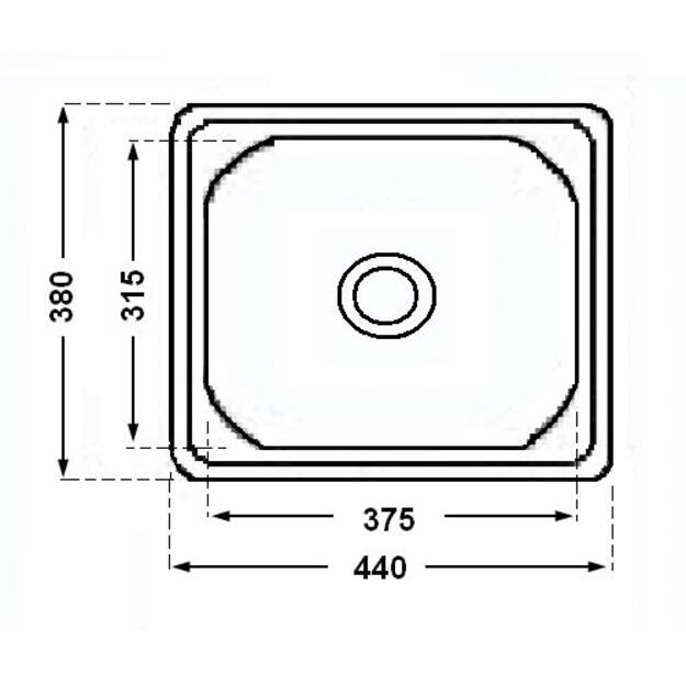 Nerūdijančio plieno plautuvė 603 de&scaron;inė su sifonu 1