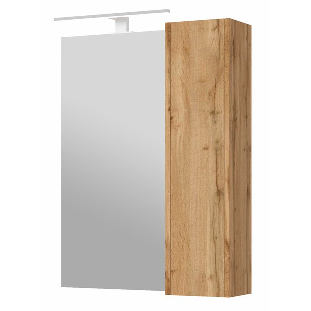 Spintelė BRONX su veidrodžiu MC-65 ruda pakabinama