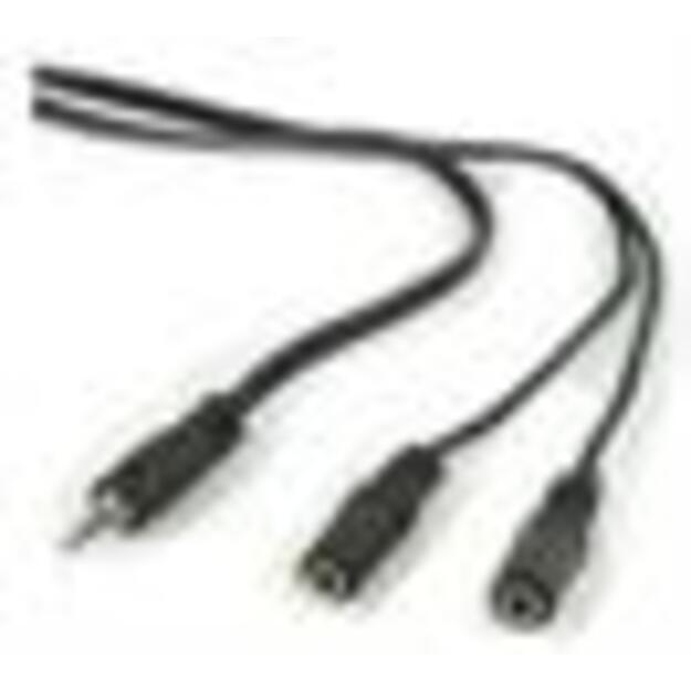 CABLE AUDIO SPLITTER 3.5MM/5M BLACK CCA-415 GEMBIRD 1