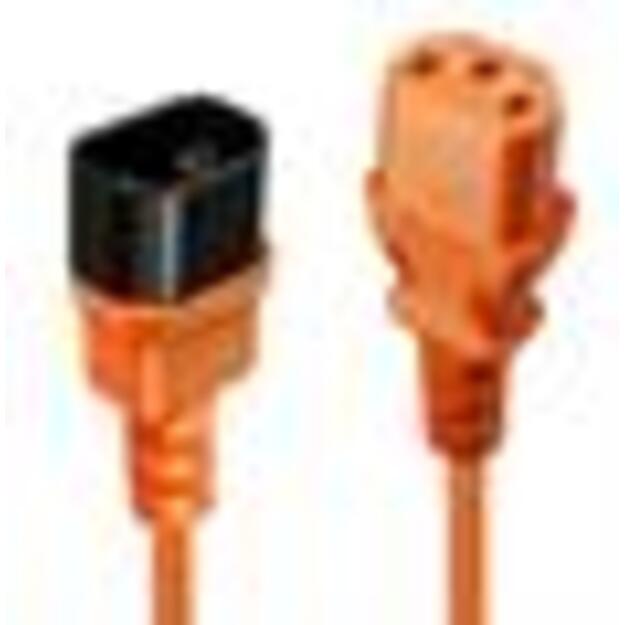CABLE POWER IEC EXTENSION 1M/ORANGE 30474 LINDY 1