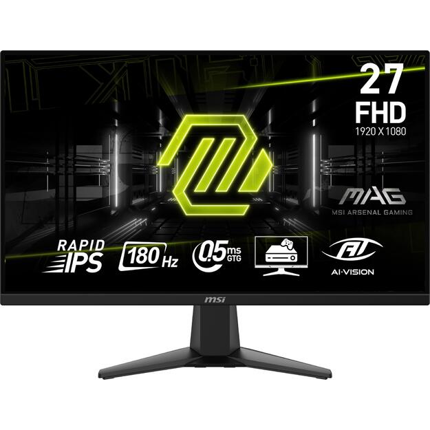LCD Monitor|MSI|MAG 275F|27 |Gaming|Tilt|Matte|Panel IPS|1920x1080|16:9|180Hz|0.5 ms|Colour Black|MAG275F