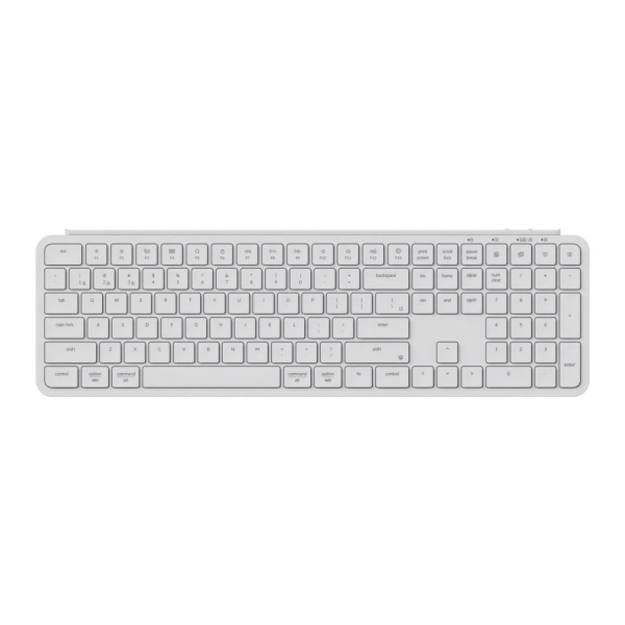 Keychron B6 Pro Wireless (B6P-K8) - US Layout - Ultra Low Profile Scissor - Ivory White (Balta) Membraninė Belaidė Klaviatūra