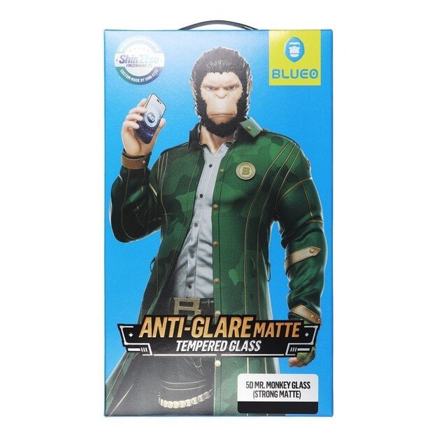 LCD apsauginis stikliukas 5D Mr. Monkey Glass (Strong Matte) Apple iPhone Air juodas 1