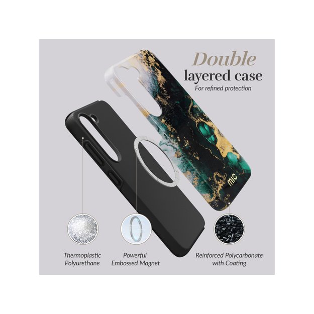 MIO Green Marble Magsafe Compatible for Samsung S25 Plus 5G 8