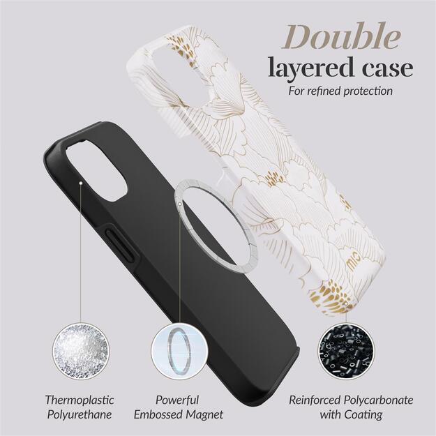 MIO White Roses Magsafe Compatible for iPhone 16 1