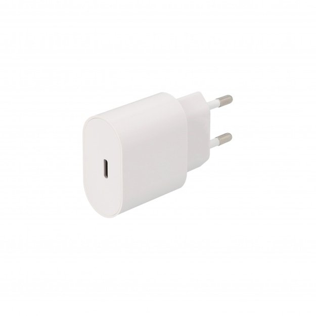 SEEK TOTI 20W Type-C PD Wall Fast Charger with Type-C to Type-C, 1 m PVC Data Cable 3A, White 2