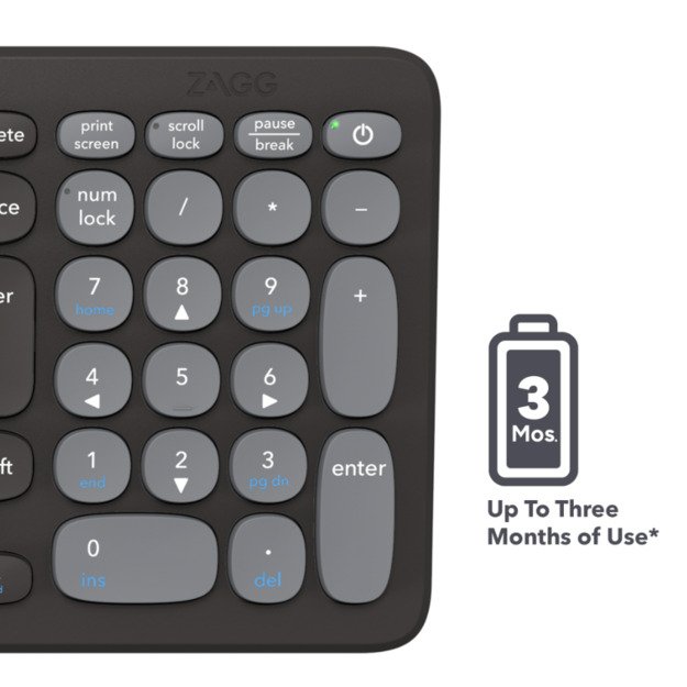ZAGG Pro Keyboard Mid Size-Charcoal-Nordic (wireless charging on mat) 1