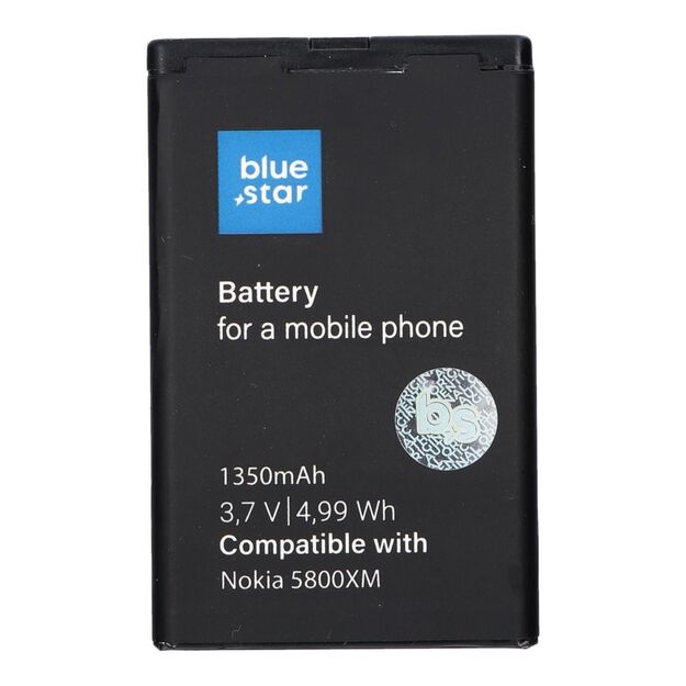 Battery for Nokia 5800 XM / C3-00 / N900 / X6 / 5230 / Lumia 520 / 525 1350 mAh Blue Star Premium