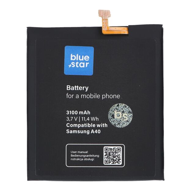 Battery for Samsung A40 3100 mAh Blue Star Premium