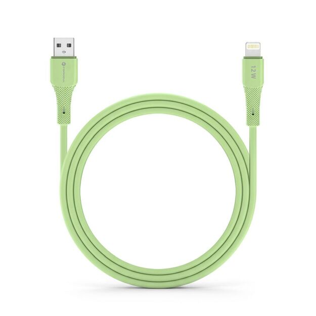 Cable USB A to Lightning Forcell F-Energy 2,4A 12W Silicone 1 m C343 green 9