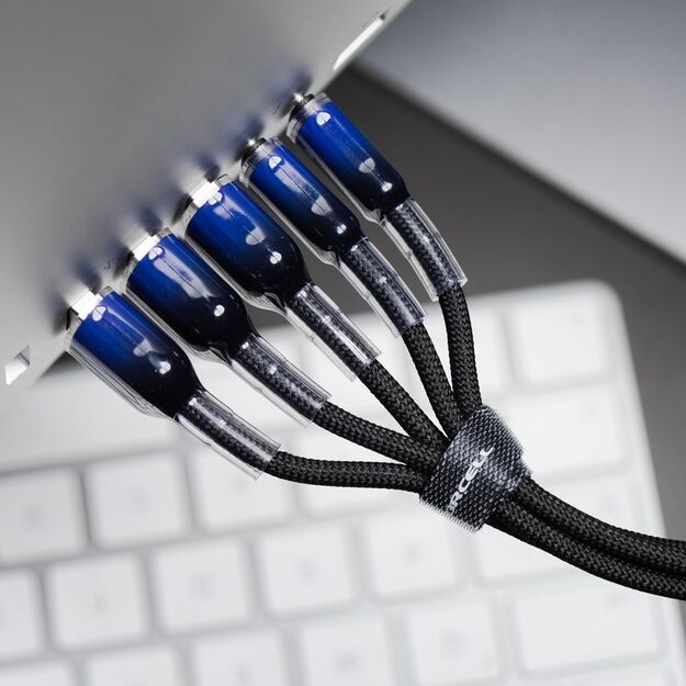 Cable USB A to Lightning Forcell F-Energy 2,4A 12W Gradient 1 m C353 black 5