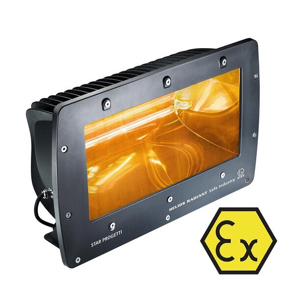 Auk&scaron;tos apsaugos klasės halogeninis infraraudonųjų spindulių &scaron;ildytuvas HELIOS RADIANT SAFE INDUSTRY [ATEX]