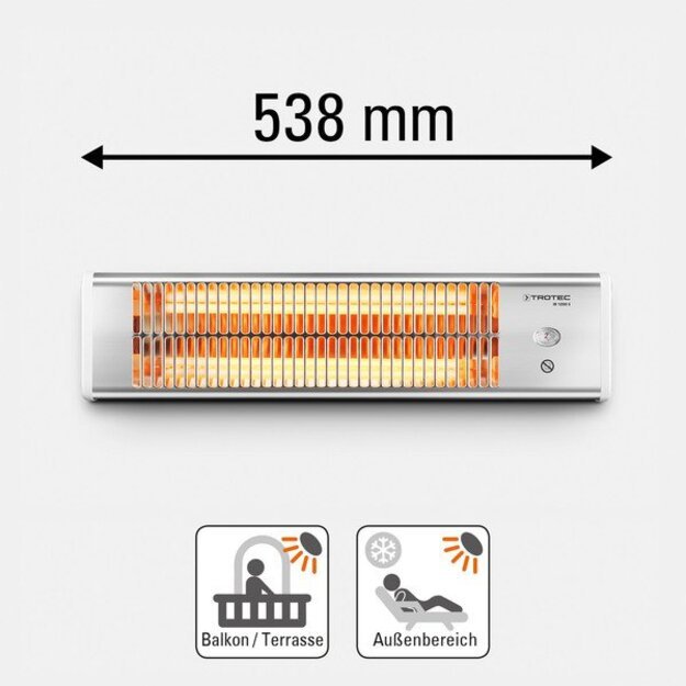 Kvarcinis infraraudonųjų spindulių &scaron;ildytuvas Trotec IR 1200 S 4