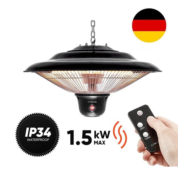 Anglies pluo&scaron;to infraraudonųjų spindulių &scaron;ildytuvas Trotec IR 1500 SC