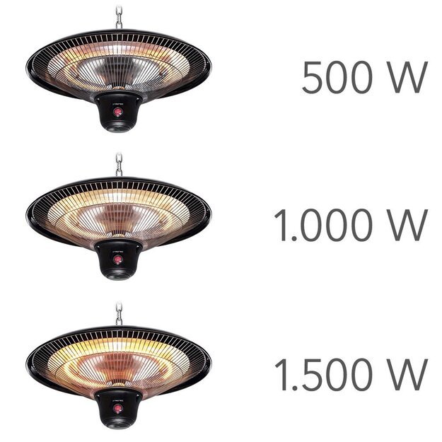 Anglies pluo&scaron;to infraraudonųjų spindulių &scaron;ildytuvas Trotec IR 1500 SC 12