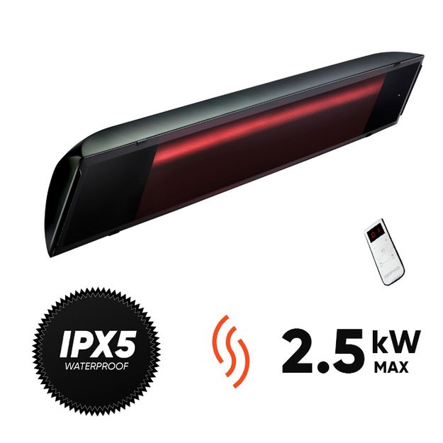 Halogeninis infraraudonųjų spindulių lauko &scaron;ildytuvas Heliosa Black Evo