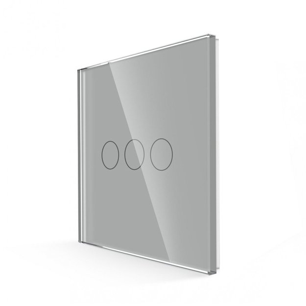 Tripolis sensorinis jungiklio dangtelis Feelspot, pilkas, 86x86mm 1