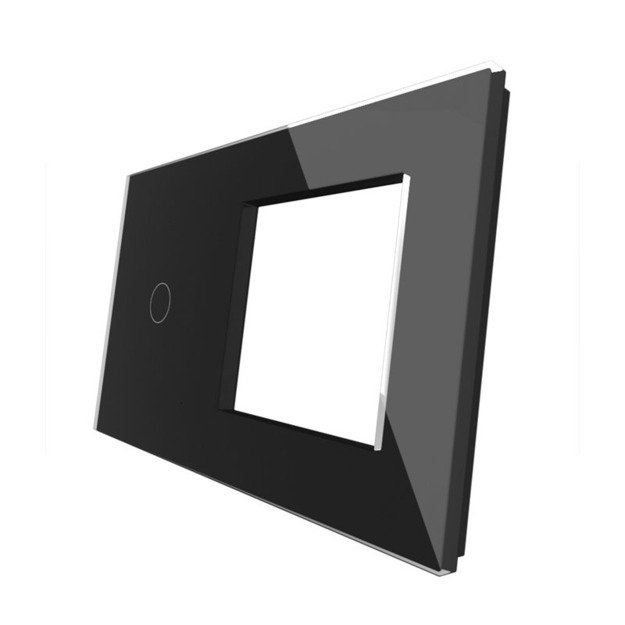 Vienpolis sensorinis dangtelis su vienviečiu rėmeliu Feelspot, juodas 2