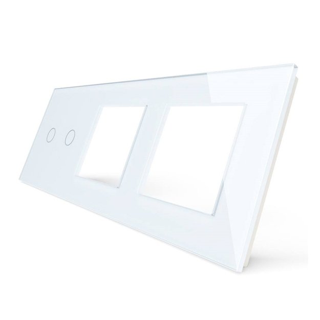 Dvipolis sensorinis dangtelis su dviviečiu rėmeliu Feelspot, baltas 2